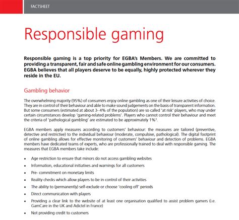 Responsible Gaming Policy .